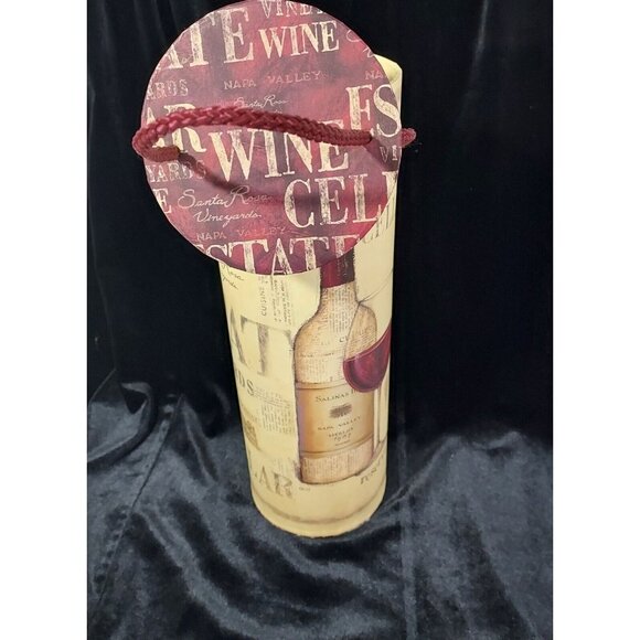 Gift Box Storage Container Carrier Wine 13" tall bottle 3.5" Diameter 2004 - Picture 3 of 10